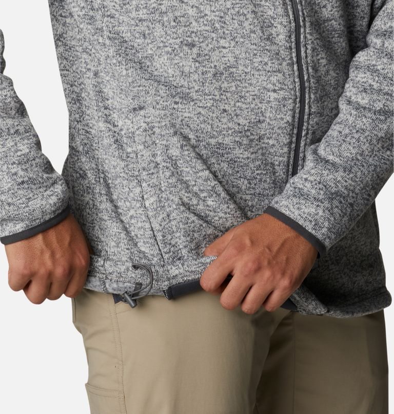 Men's Columbia Sweater Weather Full Zip Fleece Jackets Grey | Plus Size CA-N13C0